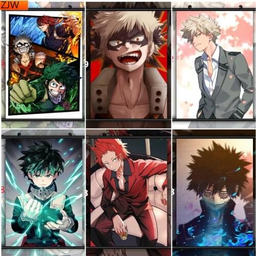 Boku No My Hero Academia Midoriya Bakugou Shoto Dabi Anime Diamond Painting Diamond Mosaic Cross Stitch Kits Room Decoration