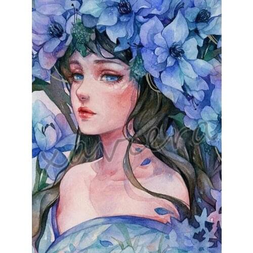 Xaviera 5D Diy Diamond Painting Fairy Cartoon Girl Full Square Round Drill Embroidery Rhinestone Cross Stitch Kits Handmade Gift