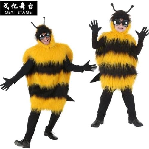 Inflatable bumble bee costumes for grown-up halloween women dressed in animal cosplay dress purim blowup carnival party