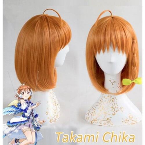 Takami Chika Anime Love Live Sunshine Cosplay Wig Synthetic Hair LoveLive Takami Chika Love Live Anime Cosplay Wigs