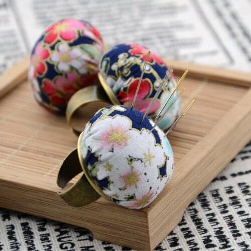 Random Color Adjustable Ring Pin Cushions For DIY Sewing Tools Accessories