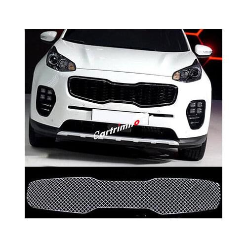 Front Grille Grill Bezel Honeycomb Mesh Cover For Kia Sportage 2016 2017 4th Gen