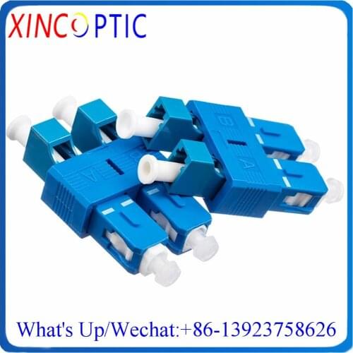 SC to LC Hybrid Fiber Optical Connector Single Mode Dual Fiber Adaptor,Duplex SC Male to LC Female Hybrid Fiber Optic Adapter
