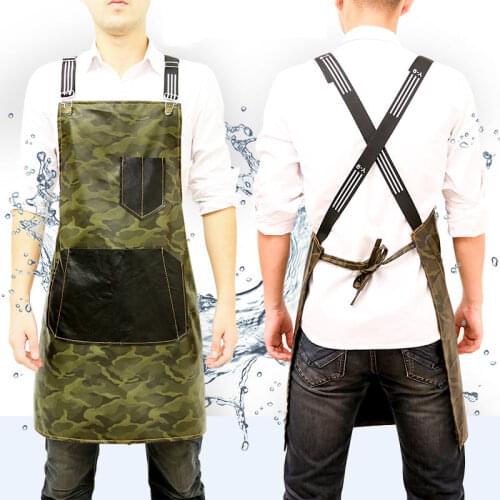 Waterproof Apron Camouflage Korean Fashion Household Work Clothes Oil-proof and Anti-fouling Milk Tea Shop Hairdressing