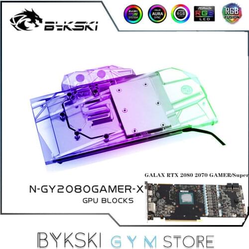 Bykski GPU Water Block For GALAX GEFORCE RTX 2080 2070 GAMER/Super Graphics Card Radiator Block,VGA Liquid Cooler N-GY2080GAMER