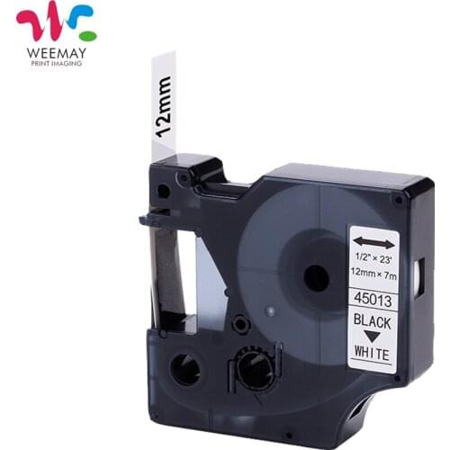 Weemay 45018 45013 45010 43613 40913 label tape for Dymo D1 12mm LabelManager Writer Maker 45010 280 P 160 260 4501