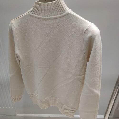 2021 Womens SweaterSolid Color Half High Neck Pullover Warmth All-Match Stylish Slim Fit,Quality