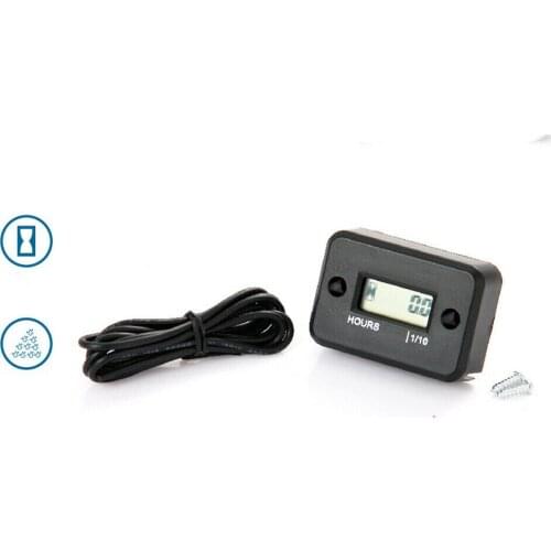LCD Digital Gasoline Sensor Hour Meter For Gas Engine Motor Boat ATV Snowmobile