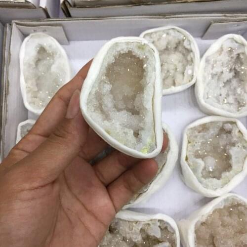 1 pcs drop shipping natural agate Crystal druzy gemstone geode meditation reiki healing crystal home decoration as gift