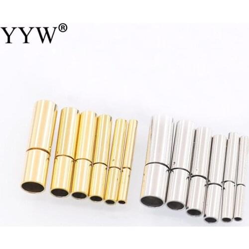 10pcs Stainless Steel Bayonet Clasps For Diy Leather Bracelets Rope Charms Connector Buckle Jewelry Making Findings Accessories