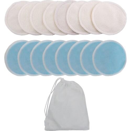 12pcs Removal Makeup Cotton Pad Face Cleansing Skin Care Tools Portable Reusable Bamboo Fiber Washable Rounds Pads 8cm/3.15inch