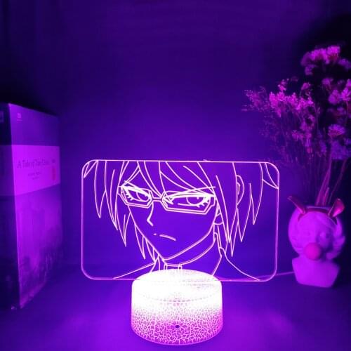 3D Anime Night Light 5V USB LED Desk Lamp Byakuya Togami Danganronpa Figure Upward Lighting Acrylic Table Touch Nightlight
