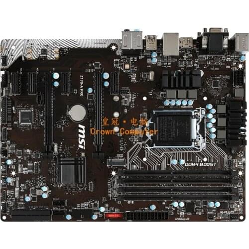 Free shipping original motherboard for MSI Z170-A PRO DDR4 LGA 1151 USB3.0 64GB DVI HDMI Desktop motherborad