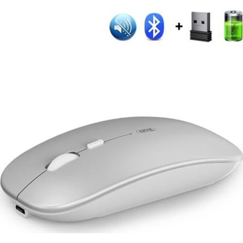 Niye Bluetooth Mouse Wireless Computer Mouses Silent PC USB 2.4Ghz Mute Rechargeable Ergonomic Mouse Optical Mice For Laptop
