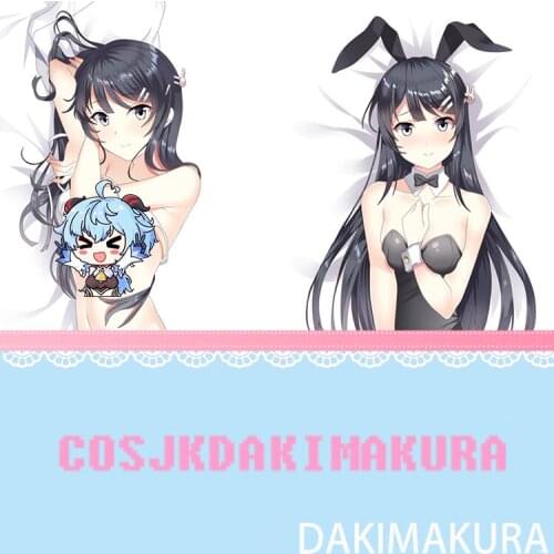 Anime Dakimakura Rascal Does Not Dream of Bunny Girl Sakurajima Mai Pillowcase Body Hugging Pillow Cover Case Otaku Sexy Gifts