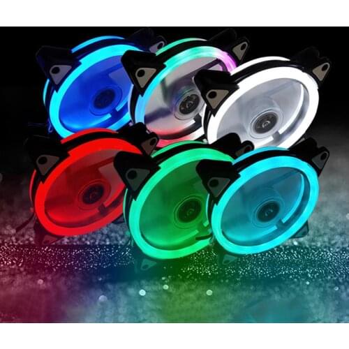 Case fan Computer Cooling Cooler fans 3pin Colorful RGB LED Fan Radiator Heatsink for Computer Diy Rgb Fan