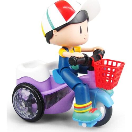 Childrens 360 Degree Rotating Toy Electric Stunt Tricycle Model Birthday Christmas Gift Toys For Children