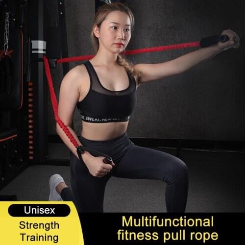 Resistance Bands with Handle Yoga Pull Ropes Fitness Exercise Elastic Tube Bands Home Training Practical Rubber Tensile Expander