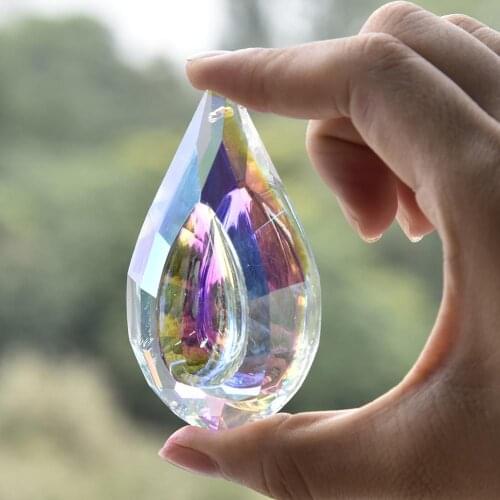 H&D hanging crystals prism cairel for window decoration 63mm/76mm AB-Color spider parts DIY home Wedding decoration Accessories