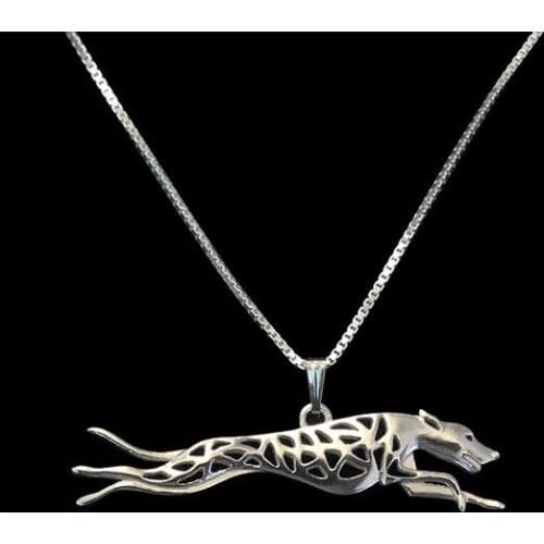 Best gift Hollow Pet Pendant Greyhound run women Necklace fashion christmas gift for friend