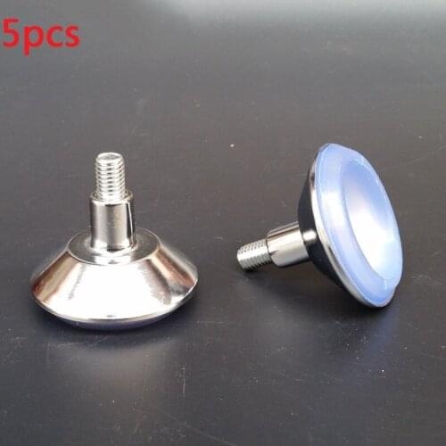 M10 x 20 x 60mm Screw on Furniture Cups Glide Leveling Feet Floor Protector Adjustable Leveler for Desk Leg 5pcs