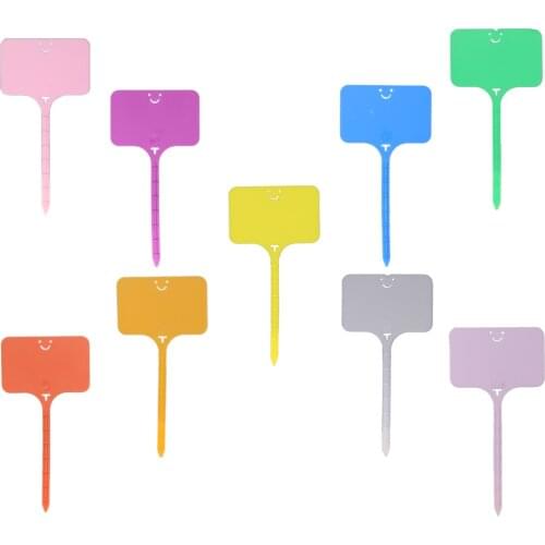 T-Type Plastic Plant Labels Waterproof Re-Usable Nursery Flower Vegetables Herb Markers Sign Stakes Garden Classification Tag