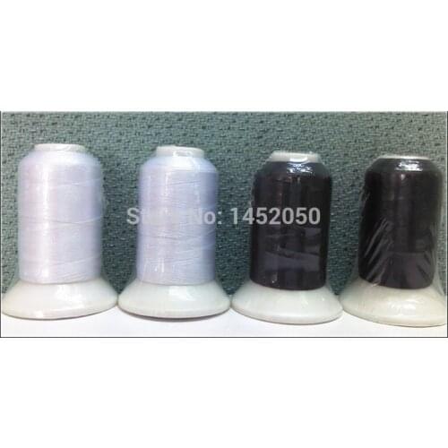 Computer Machine Embroidery Thread Filament 100% Trilobal Polyester 500m*4 Mini Spools,120d/2,High Tenacity ,Low Shrinkage,Light