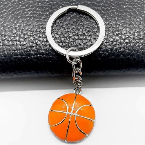 New fashion enamel rhinestone basketball baseball football soccer metal pendant key chain