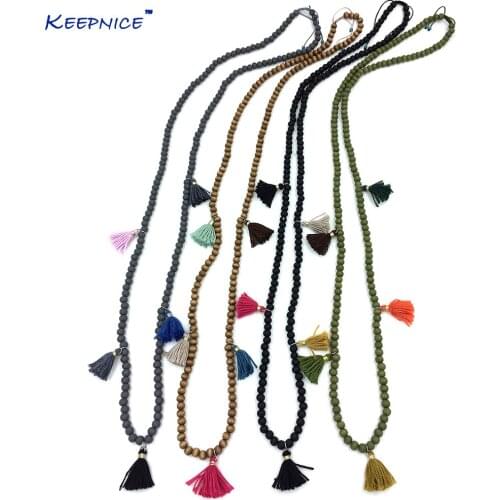 New Womens Colothing Accessories Jewelry Bohemia Boho chic Rosary Beads Necklaces Multicolor Beads Tassel Pendants Necklaces