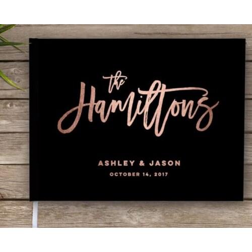 Personalized rose gold Wedding Guest Book Sign In, Custom wedding journals, Instant Photo ablums signature guestbook