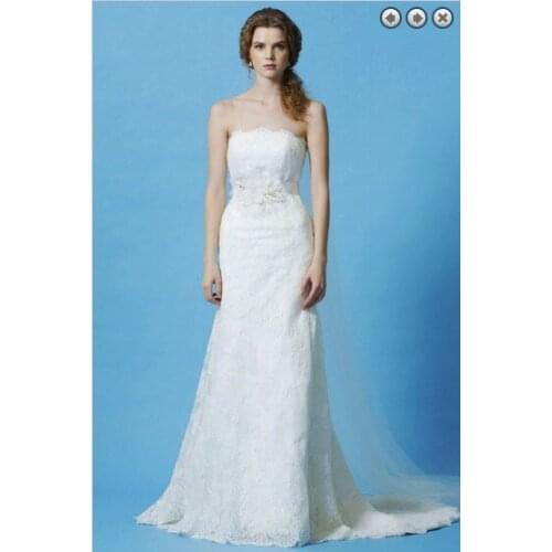 Costumize dress fashion bridal brides white long plus size sweetheart fish tail with Removable belt Bespoke Wedding Dresses