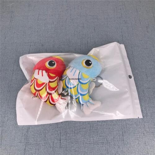 Cute 10-19CM Fish Plush Stuffed TOY DOLL , Wedding Bouquet Gift TOY ; Plush Key Hook TOY DOLL