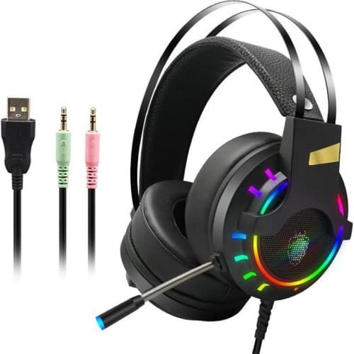 Profession Gaming Headset Deep Bass Game Headphones with Microphone for Computer Gamer 3.5/7.1 USB Channel