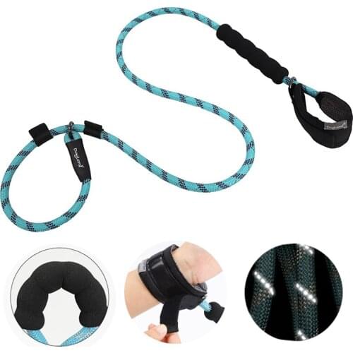 Dog Leash Rope Reflective Rock Climbing Quality Pet Dog Slip Rope Leash No Pull Nylon Training Dog Lead Easy Control Soft Handle