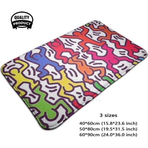 Dance Acrobats 3D Household Goods Mat Rug Carpet Foot Pad Haring Acrobats Nico Talking Heads Abstarct Lines Aids Basquiat