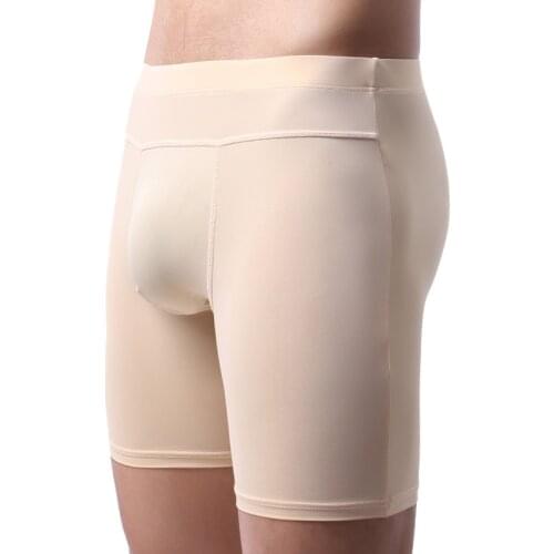 Boxer Mens Underwear Mens Long Boxer Shorts Sexy U-convex Half-length Male Panties Homme Boxershorts European Size High Quality