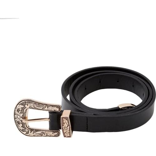 Vintage PU Leather Belt Women Lady Retro Boho Metal Leather Belt Double Buckle Waist Belt Waistband belt
