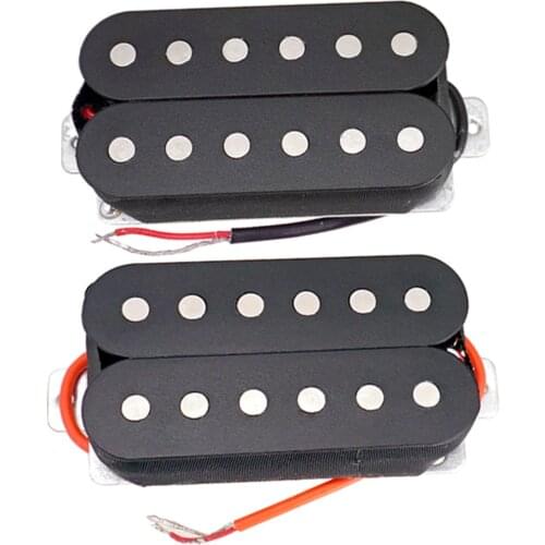 Premium High Output Electric Guitar Humbucker Pickups Neck and Bridge and Springs Guitar Accs Black