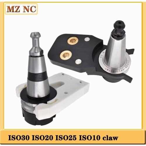 1PCS ISO30 BT30 HSK63F ISO20 ISO25 claw tool holder clamp iron+ABS flame proof rubber,ISO30 tool holder claw