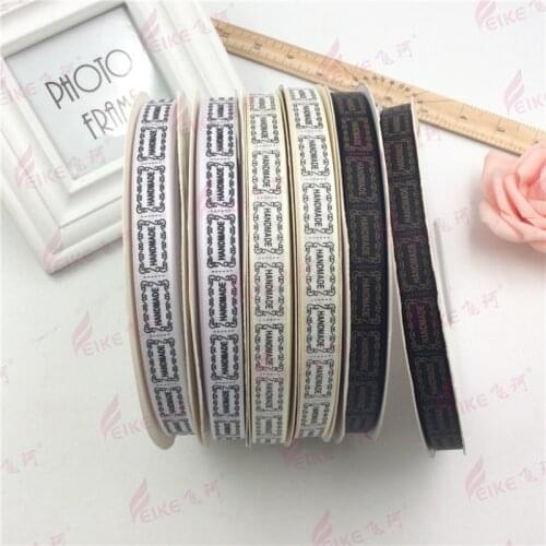 10 meters HANDMADE Printed Polyester Ribbon for Diy Hair Accessories Clothing Hat Curtain Trims Gift Packaing Material