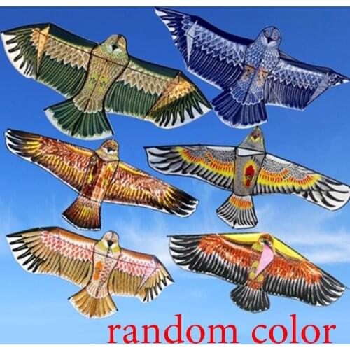 110*50cm Random Color Fun Eagle Flying Kite For Childrens Toy Gift Animal Kite Flying Family Outings Toys