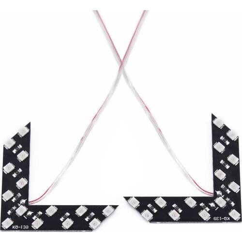 14 SMD Lamp Panel Rear View Mirror Warning Car Arrow Light Indicator Yellow DC12V Brake Motorcycle Turn Signal