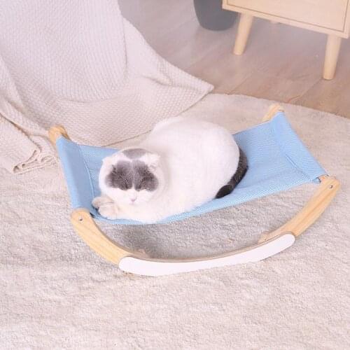 2 In 1 Cat Cradle Hammock Wood Pet Bed Comfortable Hammock Beds For Small Puppies Soft Cat Swing Bed Kitten House Pet Supplies