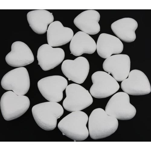 20Pcs 60mm Polystyrene Styrofoam Kids Kindergarten DIY Craft Foam Ball Heart