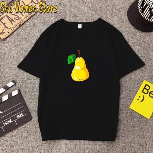 2021 Summer Pear Pattern Harajuku T Shirts Women Funny T-shirts Best Friends 90s Tshirt Fashion Top Tees Female Clothing Women S