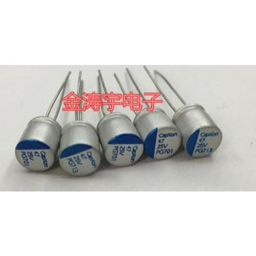 25V47UF 6X6 Taiwan solid state direct capacitance 47UF 25V solid solid capacitor