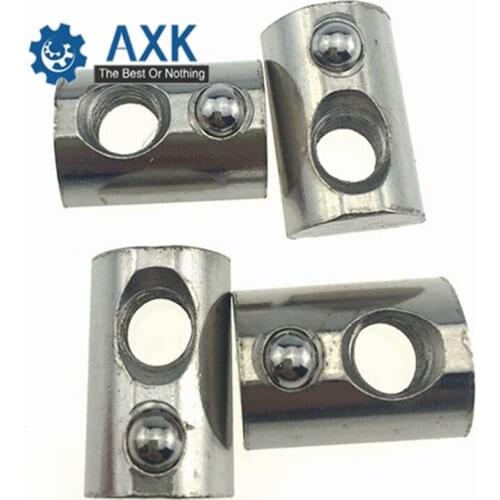 50Pcs M4 M5 M6 M8 Roll in Spring T-Nut With Ball For Aluminum Extrusion With Profile 45 Series Aluminum Profile Spring Ball Nut