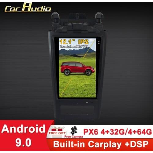 Car Audio Tesla style Android 9.0 Car GPS Navigation Radio 12.1" Screen for Mahindra XUV500 W3/W4/W5 2016- Car Multimedia Player