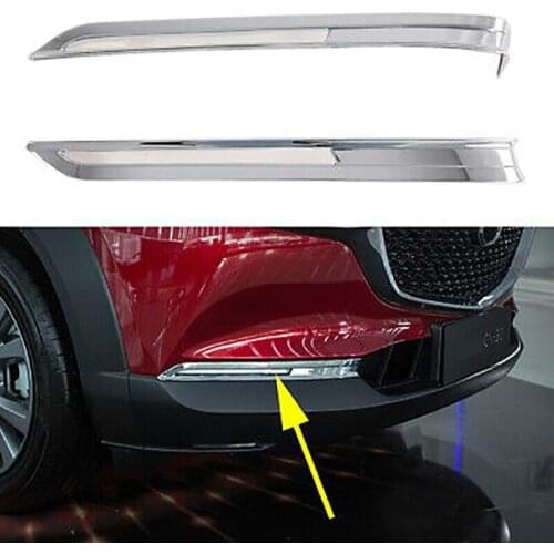 Car Front Rear Fog Light Lamp Frame Trim Foglight Lamp Framefor Mazda CX30 CX-30 2020
