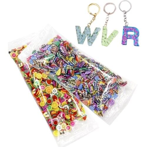 CPDD 1000Pcs/Pack Clay Resin Fillings Craft Fruit Leaf Flowers Pattern Mixed Filler for DIY Epoxy Resin Jewelry Nail Decor